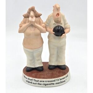 Vintage 1970s Paula Co. Bowling Figurine - "Nice Shot!" Humor Statue